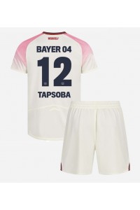 Fotbalové Dres Bayer Leverkusen Edmond Tapsoba #12 Dětské Venkovní Oblečení 2025-26 Krátký Rukáv (+ trenýrky)